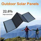 18V 100W Solar Panel Battery Charge for 5V/12V Mobile Notebook Outdoor Power Bank Rechargeable Solars Cell Folding Bag