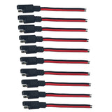 10PCS 15CM 2 Pin Quick Connector Disconnect Plug 14AWG SAE Extension Cable Wire Harness for Motorcycle Generator Solar Panel