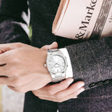 PINTIME Watch for Men Waterproof 30m Stainless Steel Fashion Quartz Wristwatch Casual Clock Simple Dial Relogios Masculino Gifts
