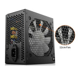Aigo AK 700W PC PSU Unit Black Gaming Quiet 120mm RGB Fan 24pin 12V ATX Desktop Computer Power Supply for BTC