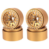 4PCS 240G/Pcs Heavy Brass Beadlock 1.9 Hub Wheel Rim For 1/10 RC Crawler Car Traxxas TRX-4 Axial SCX10 RC4WD D90