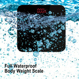 1pc Waterproof Digital Bathroom Scale For Body Weight, Weighing Professional Clear LED And Step-on, USB Charging, 396lb 180kg
