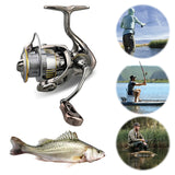 Ultra Light Metal Spool Wheel 5.2/1 Gear Ratio All Purpose Fishing Spinning Reel for Perch Bass and Pike