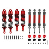 Metal Drive Shaft And Shock Absorber Set For 1/10 Traxxas Slash Rustler Stampede Hoss VXL 4X4 RC Car Upgrades Parts