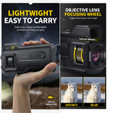 300M Full-Dark Viewing Telescope Digital Night Vision 6X Zoom Support 36MP Resolution Photo Taking 4K Video Recording