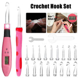 2024 New Crochet Hoo Set DIY Steel Knitting Needles es Knit Craft Scissors Markers Weaving Sewing Accessories Tools