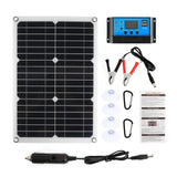 180W 12V Solar Panel + 20A Solars Charger Controller Set Single/Dual USB Port Off Grid Monocrystale Module for Phone Camping