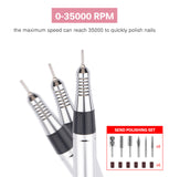 35000rpm High Speed Adjustable Long Battery Life Nail Polisher Drill Bits Manicure Machine Strong For Nails