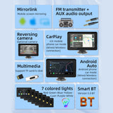7 Inch Car Stereo MP5 Player BT Hands-Free Calg FM Radio Support Carplay Android Auto Phone k Reversing Assist Dual USB