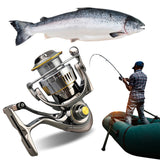 Ultra Light Metal Spool Wheel 5.2/1 Gear Ratio All Purpose Fishing Spinning Reel for Perch Bass and Pike