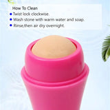 Natural Volcanic Control Cleansing Facial Skin Care Tools Makeup Remover Oil Absorbing Roller