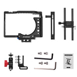 Andoer Cage Video Film Movie Making Stabilizer Aluminum Alloy with Mount Cable Clamp Mounting Adapter for Sony Camera