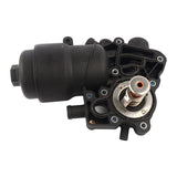 059115389P Engine Oil Filter Housing W/Coolant Thermostat Replacement for -Audi A6 A7 A8 Q5 Q7 Touareg 3.0L 2013-2016