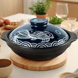 1pc Ceramic Stew Pot Casserole Dish Clay Cooking Shallow Pot, Hot Pot Soup Pot Traditional Rice Cooking Pot Terracotta Pot
