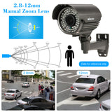 1080P AHD Bullet CCTV Analog Camera with 2.8 - 12mm Manual Zoom Varifocal Lens, 1/3" for Sony CMOS 2.0MP, Equipped with IR-CUT and 72 IR LEDs for Night Vision