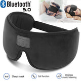 Bluetooth 5.0 3D Sleep Headphones Eye Mask Soft Headset with Ultra-Thin Stereo Speaker Support Handsfree Music Headband