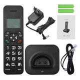 Cordless Phone Caller ID/Call Waiting 1.6 inch Backlight LCD 3 es Screen Display Rechargeable Batteries Support 16 Languages