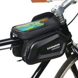 Phone hard case Waterproof Reflective Large capacity Top tube MTB Road Bicycle Saddle Head Front beam bag