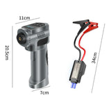 4-in-1 Cordless Electric Pump 8000mAh Jump Starter and Air Compressor with Emergency Light for Car Motorcycle Bike Ball