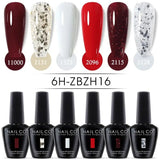 NAILCO 15ml Summer Color Series Gel Set 6pcs Vernis Semi Permanent Nail Polish Kit Hybrid Varnish All For Manicure