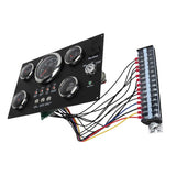 Engine RPM Fuel Level Oil Pressure Water Temp Voltage Meter Dashboard Gauge Set Universal IP67 Waterproof for Auto Car RV