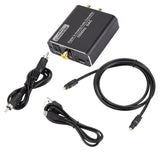 192Khz Jack DAC Digital to Analog Converter Decoder Optical Fiber Coaxial Stereo Audio Adapter To RCA Amplifiers USB Cable
