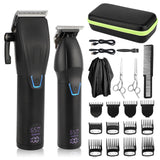Men Hair Clippers Hair Trimmer Set Cordless Beard  Rechargeable T Outliner Shaver Zero Gapped Haircut Grooming Kit Gift