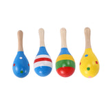 12 Pieces Maraca Party Wooden Colorful Mini Maracas For Fiesta Favours Musical Instruments Maracas,R