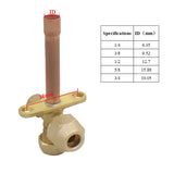 Straight pipe welded globe copper air conditioning shut off Split vae for Air condition heat pump cold storage