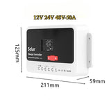PWM Charge 10A-60A with LCD Display Solar Photovoltaic Controller System 12V/24V for Lead-acid Lithium Battery