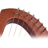 Walter.t Wh05 7 String Wooden Lyre Harp Wooden Lyre Harp Percussion Musical Instruments Mahogany Wood Strings with Big Bag