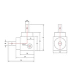 90 Degree Reversing Gear Small Bevel Gearbox Right Angle Commutator Ratio 1:1 Shaft Diameter 8MM 1 Module 20 Tooth