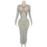 Sexy internet celebrity with the same fashionable dress style, full of diamond pearl design, waist cinching temperament