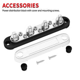Car Negative Bar 150A Terminal 12V Power Distribution Block M8 Termianl Bus for Automotive Boat