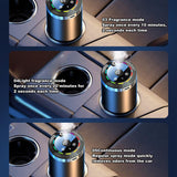 Fragrance Humidifier 5 Modes Scent Air Odor Eliminator Long Lasting Universal Car Diffuser With Digital Display