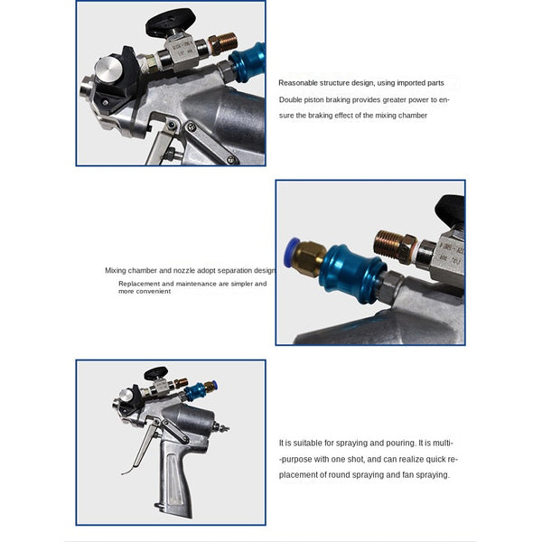 35Mpa Polyurea polyurethane spray gun pneumatic spray gun small polyur ...