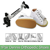 1Pair Kids Dennis Orthopedic Spt Brown Shoes-Adjust Children Bracket Rehabilitation Clubfoot Varus Footwear