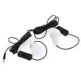 3W Solar Panel Emergency Kit - 4-Head USB Charger Cable & 2 LED Bulbs for Outdoor Camping & Hiking