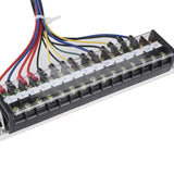 12V 24V Gauge Cluster Oil Pressure Level Water Temperature Voltage Display with Ignition Keys