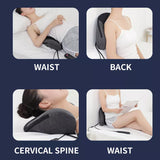 Electric Waist Massager - Lumbar Vibration Cushion for Pain Relief. Heating, Health Care, Relaxation, Traction Therapy. Airbag Back Body Massage