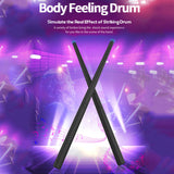 Professional Electronic Drum Set with Digital Air Virtual Drums and Drumsticks - Musical Instruments for Beginners, Kids, Adults