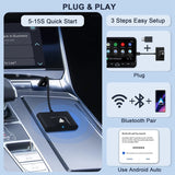 Adapter for Wired Car Plug & Play Easy Setup AA Wireless Android Auto Dongle