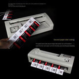 300B Business Card Cutter Electric Automatic Slitting Paper Card Cutter DIY Tool A4 and Letter Size 220V