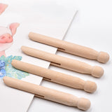 Wood Clothes Pins Pegs Old School 50 Count Round Clothespins Weather Resistant Dolls Traditional Peg