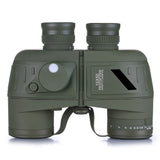 HD 10X50 Telescope High Power Binoculars with Rangefinder Compass for Hunting Boating Bird Watching Nitrogen Floating Waterproof