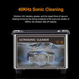 800ml Digital Ultrasonic Cleaner - 60W Stainless Steel Bath, 110V/220V, Degas Function for Household Use - Ideal for Watches and Jewelry