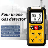 Gas Leak Detector 4-in-1 (H2S, EX, O2, CO) - Reliable Home and Workplace Safety Monitor with Precise Detection