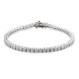 Sterling Silver 925 High Carbon Full Diamond Bracelet Simulation