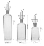 Home Kitchen Transparent Square Glass Oiler