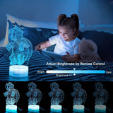 1pc Turtle 3D Night Light, 16 Colors, Smart Touch And Remote Control, Dimmable 3D Illusion Lamp